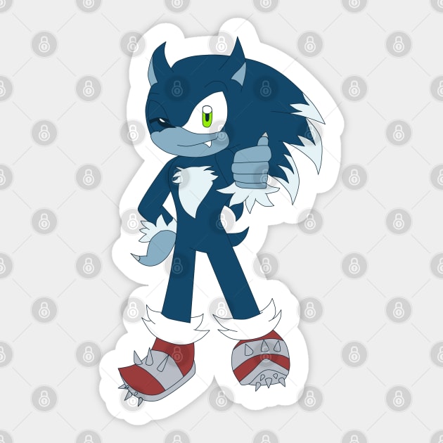 Sonic the Werehog Sticker by toongirl007